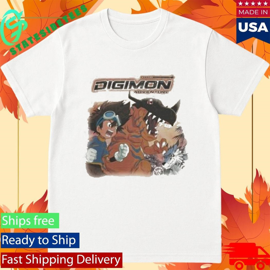 Digimon Tai Greymon Jumbo Print Shirt Unisex , , , Long Sleeve Tee