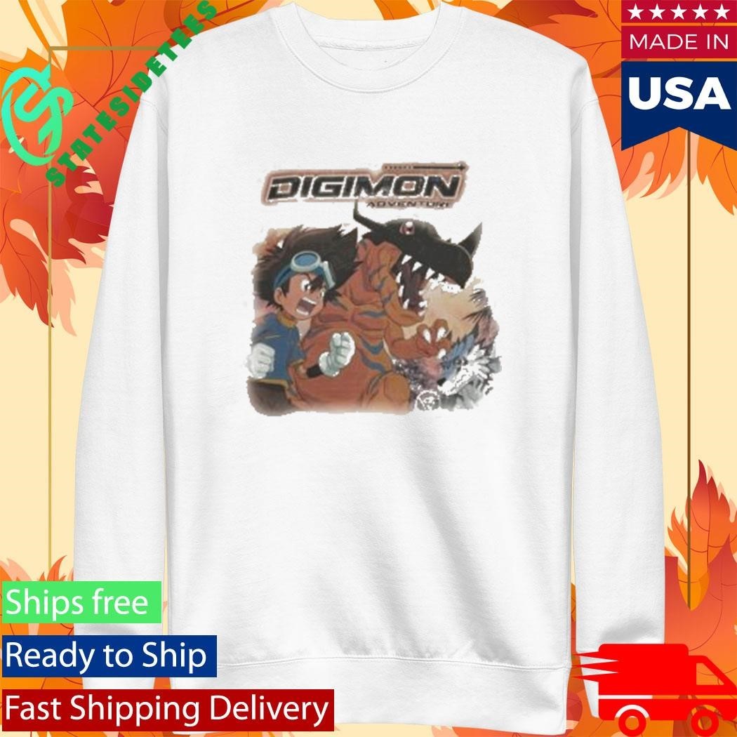 Digimon Tai Greymon Jumbo Print Shirt Unisex , , , Long Sleeve Tee