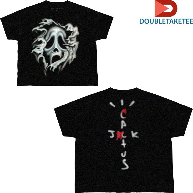 Don Toliver x Scream x Cactus Jack Airbrush Ghostface Unisex , , , Long Sleeve Tee