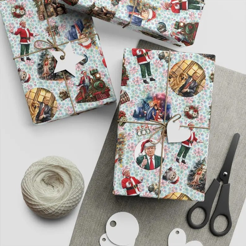 Donald Trump Themed Wrap Wrapping Paper ONE KIND T-Shirts