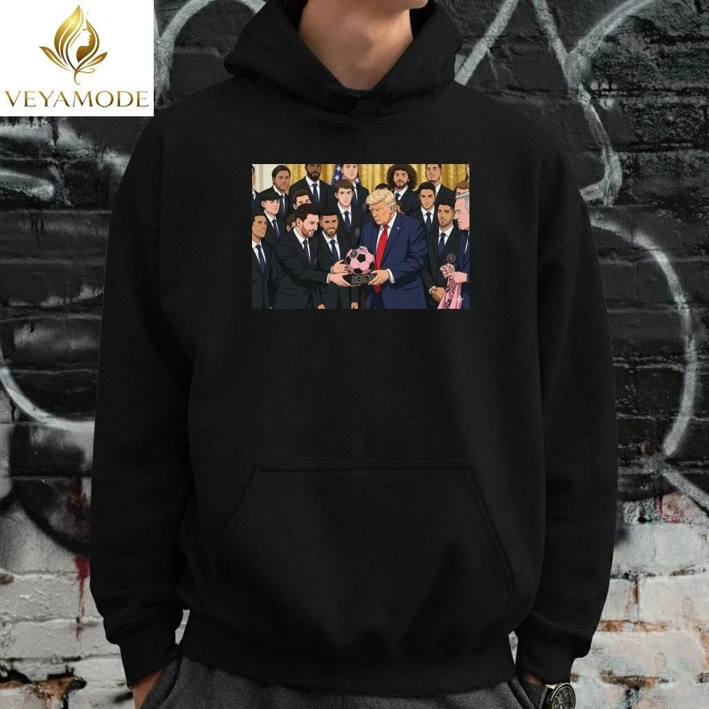 Donald Trump vs Messi and ball signature anime tee Unisex , , , Long Sleeve Tee