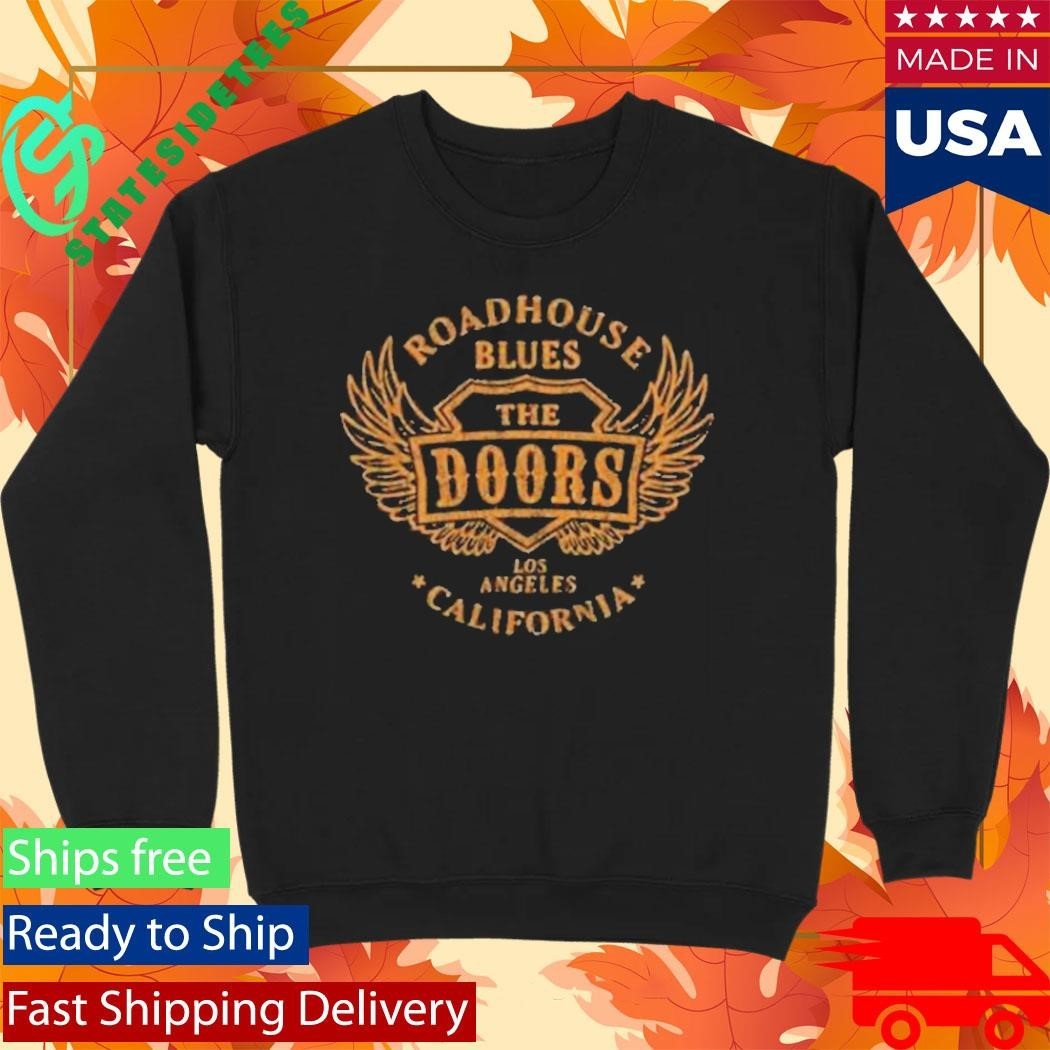Doors Roadhouse Blues Black Orange Unisex , , , Long Sleeve Tee