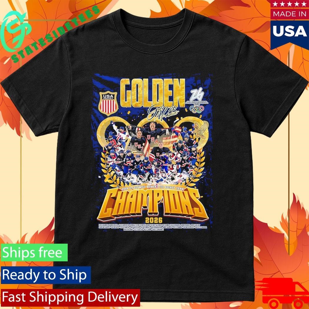 Double Gold Medalists 2026 Us Olympic Women’s Ice Hockey Team Champions Shirt Unisex , , , Long Sleeve Tee