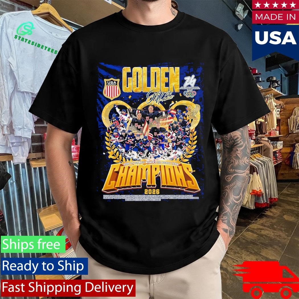 Double Gold Medalists 2026 Us Olympic Women’s Ice Hockey Team Champions Shirt Unisex , , , Long Sleeve Tee