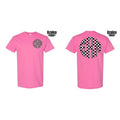Double Monogram Black Checkered Gildan Short Sleeve 'NLB' T-Shirts