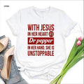 Dr Pepper Shirt Her Soda Lover Jesus Dr Pepper Lover Shirt Cute Dr Pepper Shirt Jesus Her Heart Cotton Classic T-Shirts