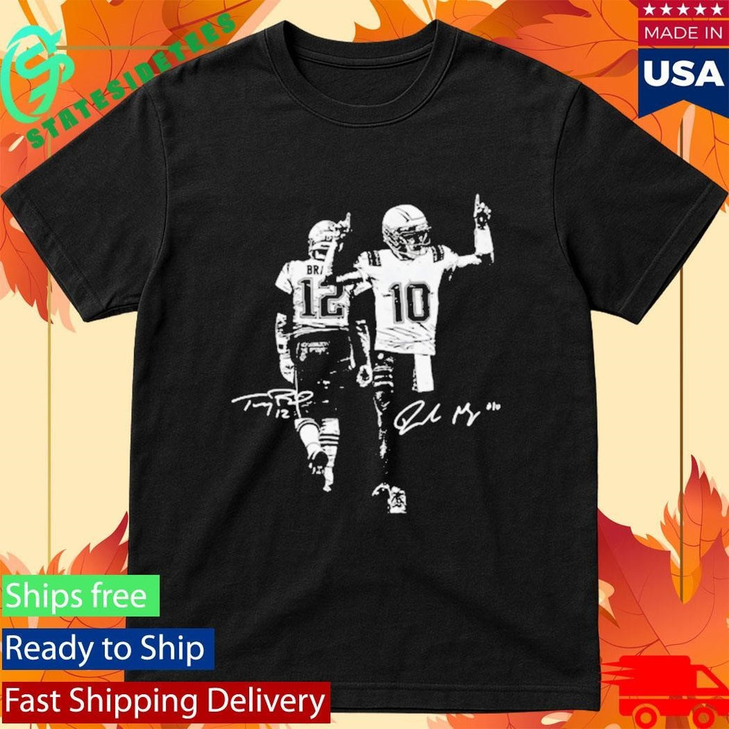 Drake Maye And Tom Signature Shirt Unisex , , , Long Sleeve Tee