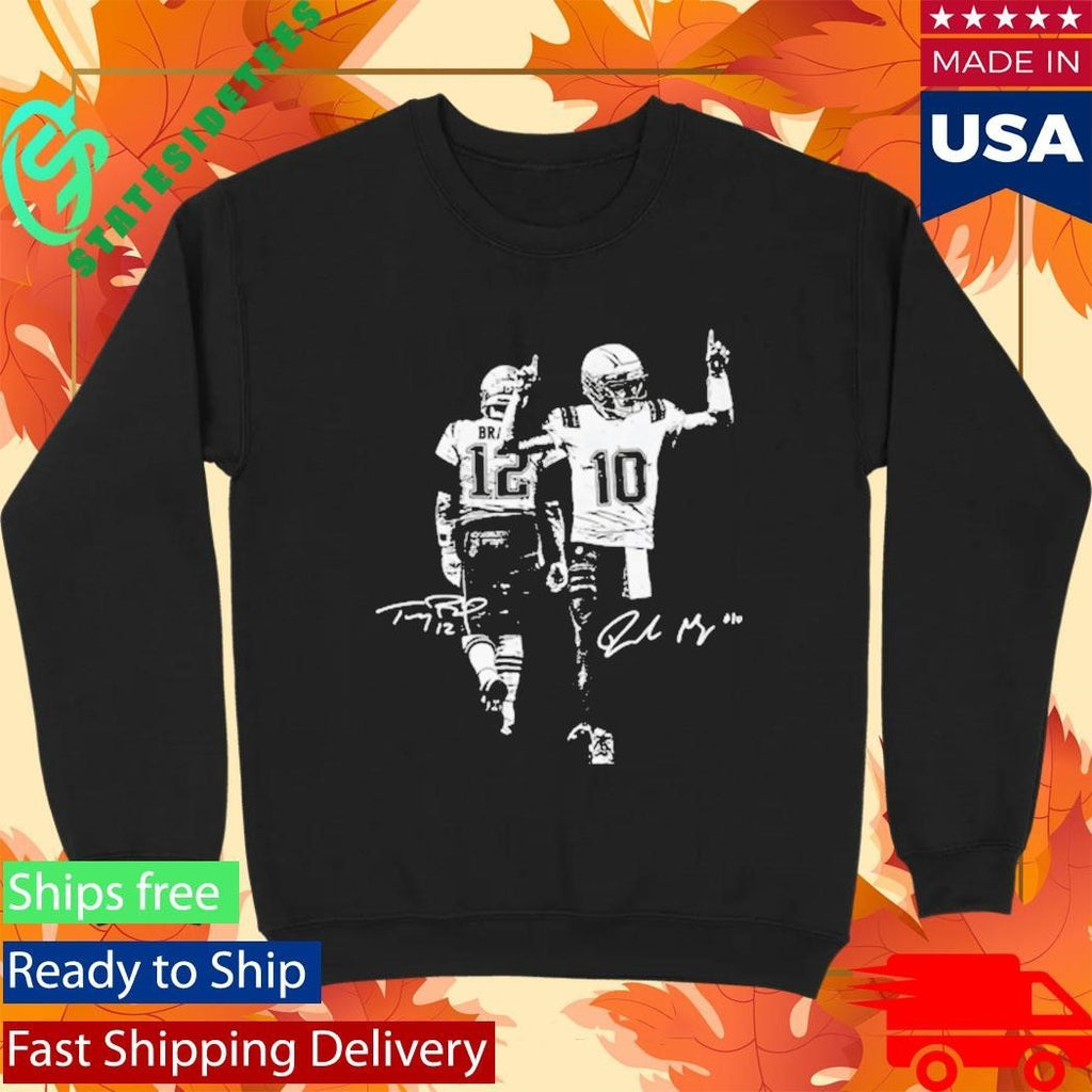 Drake Maye And Tom Signature Shirt Unisex , , , Long Sleeve Tee