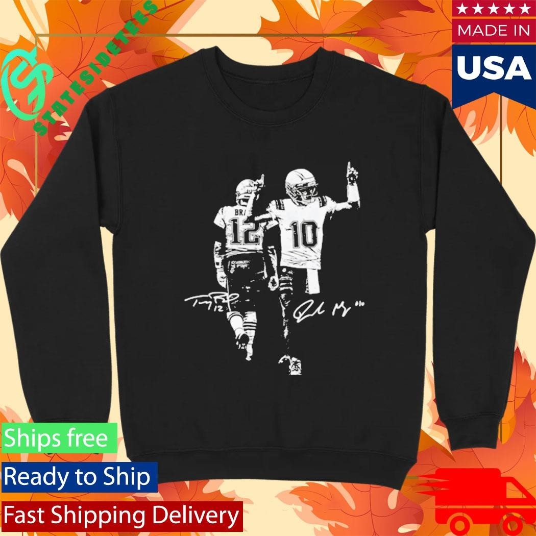 Drake Maye And Tom Signature Shirt Unisex , , , Long Sleeve Tee