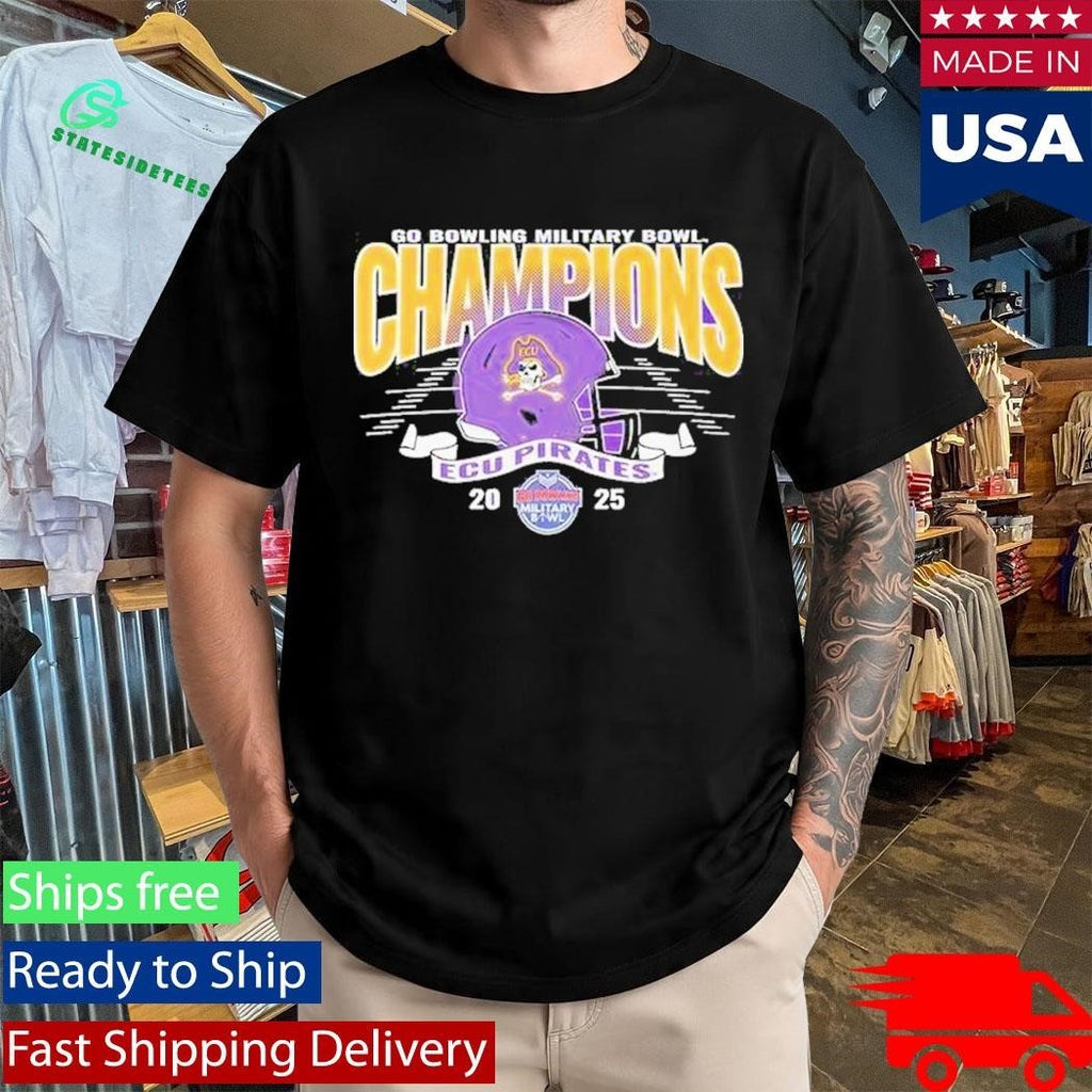 Ecu Pirates 2025 Military Bowl Champions Shirt Unisex , , , Long Sleeve Tee