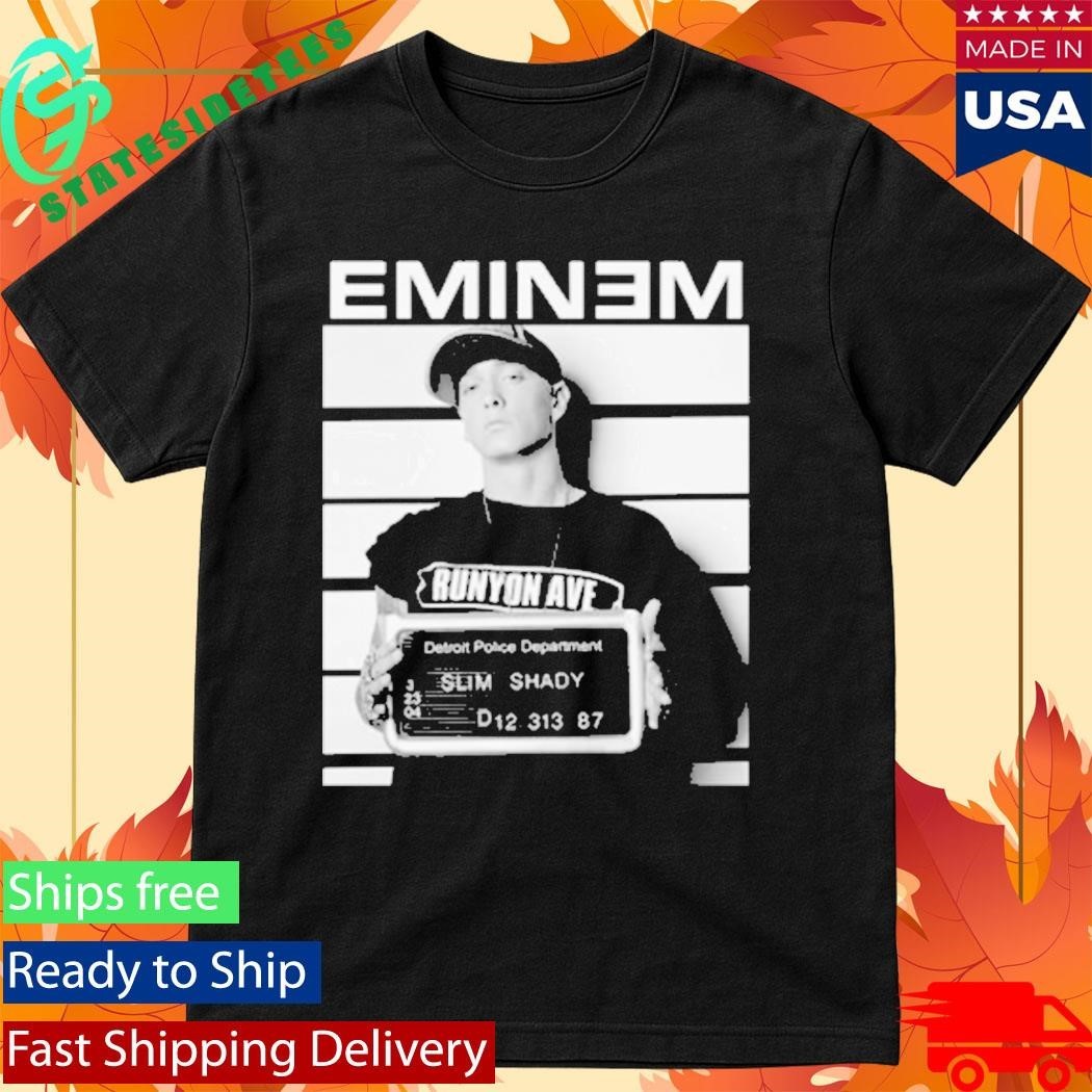 Eminem Anger Slim Shady Mugshot Shirt Unisex , , , Long Sleeve Tee