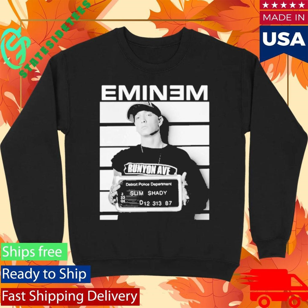 Eminem Anger Slim Shady Mugshot Shirt Unisex , , , Long Sleeve Tee