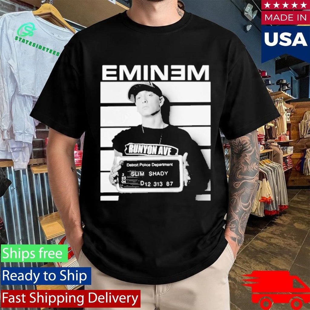 Eminem Anger Slim Shady Mugshot Shirt Unisex , , , Long Sleeve Tee