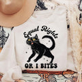 Equal Rights I Bites Shirt Feminist Cat Equality Feminist Human Rights Funny Cat Lady Her T-Shirts