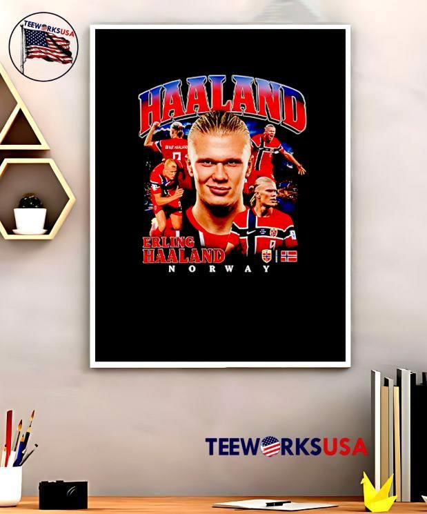 Erling Haaland Fan Art Graphic Haaland Erling Norway T-Shirt