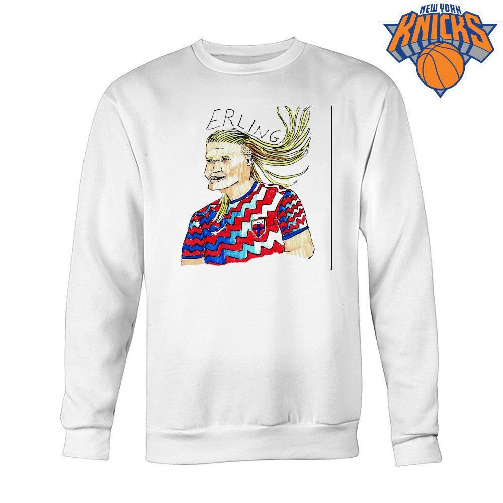 Erling Haaland Norway Football Cartoon Drawing Meme Shirt