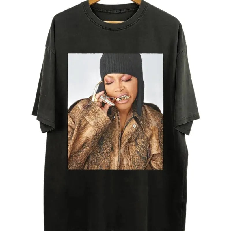 Erykah Badu 2024 90s Erykah Music Cotton Fabric T-Shirts