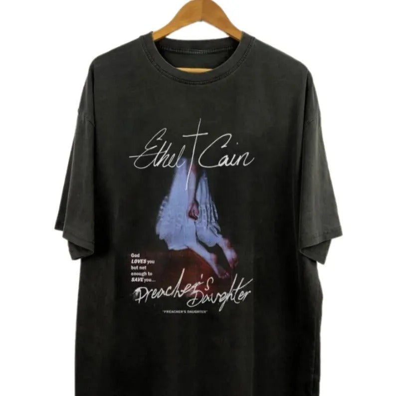 Ethel Cain 90s Vintage Shirt Ethel Black Metal Preacher'S Daughter Top Shirt T-Shirts
