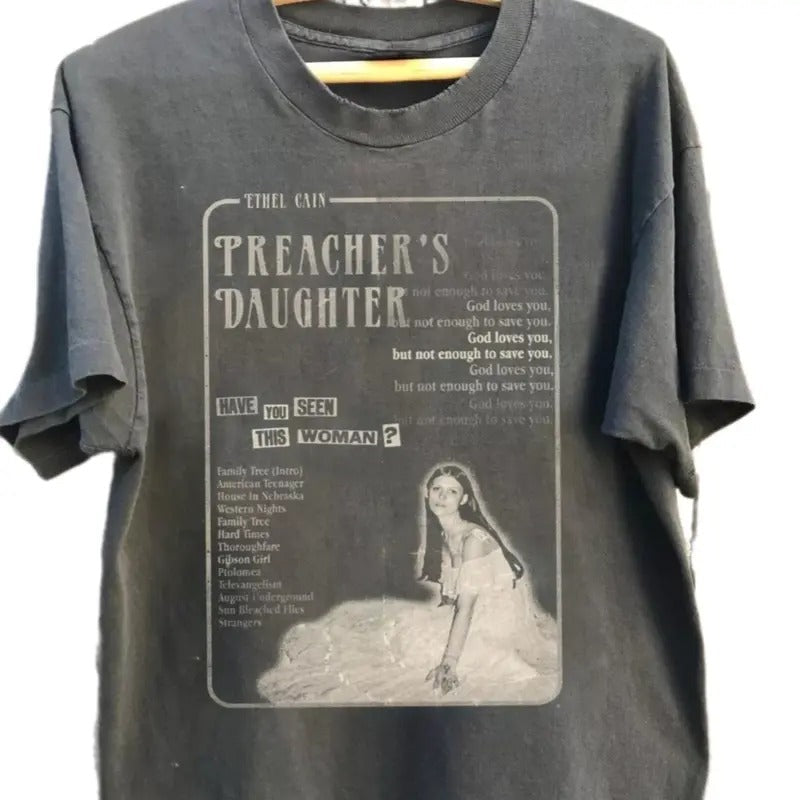 Ethel Cain Preacher'S Daughter Music Album Shirt Ethel Retro 90s T-Shirts