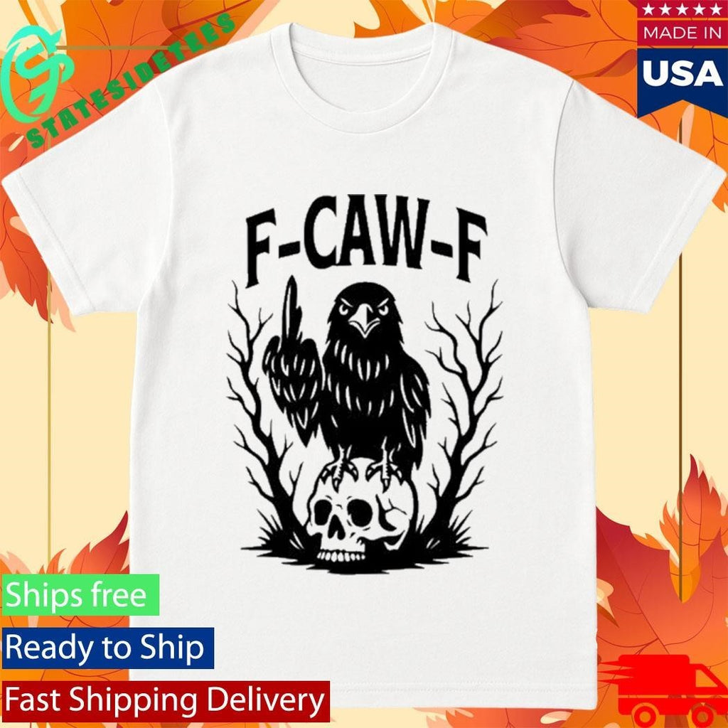 F Caw F Gothic Raven Middle Finger Shirt Unisex , , , Long Sleeve Tee