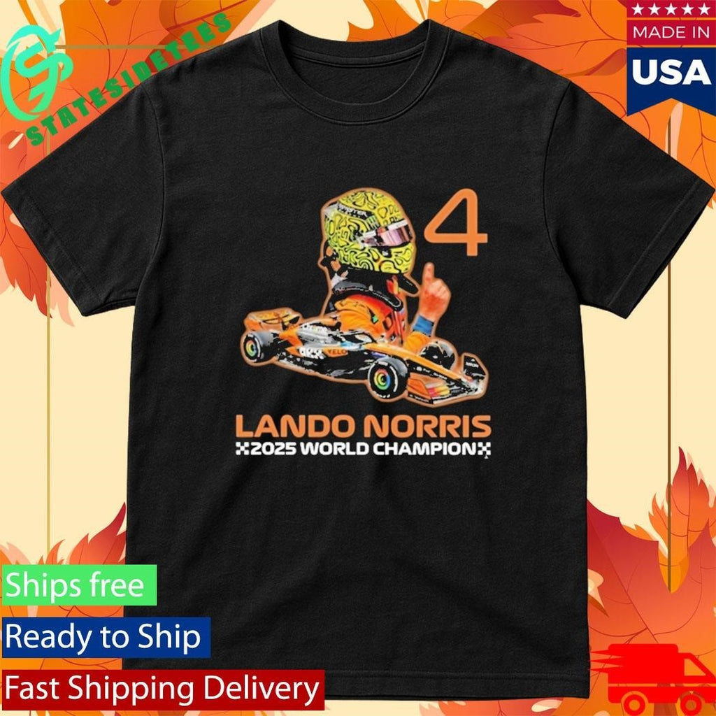 F1 Racing Lando Norris 2025 World Champion Fan Tribute Shirt Unisex , , , Long Sleeve Tee