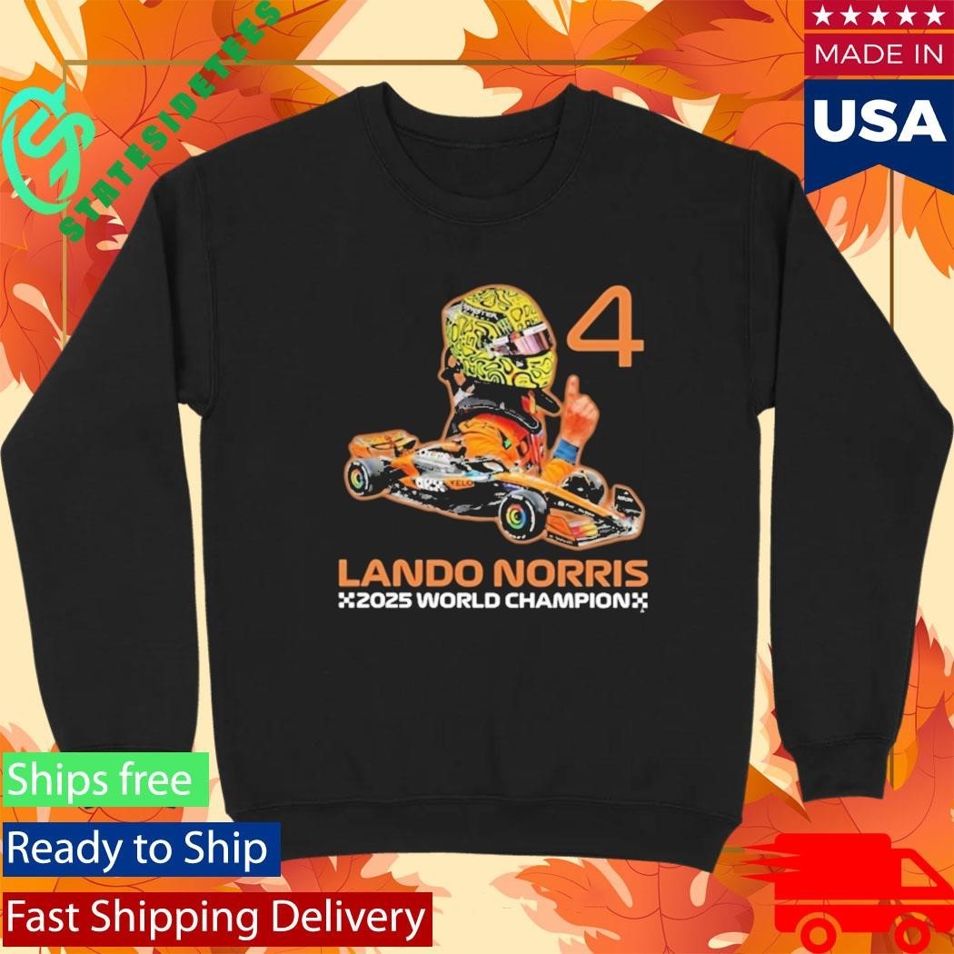 F1 Racing Lando Norris 2025 World Champion Fan Tribute Shirt Unisex , , , Long Sleeve Tee