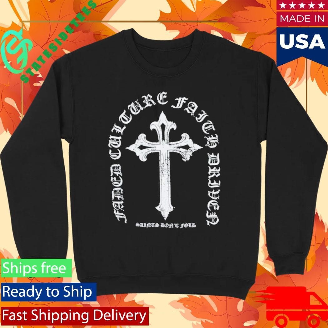 Faded Culture Saint Don’t Fold Shirt Unisex , , , Long Sleeve Tee