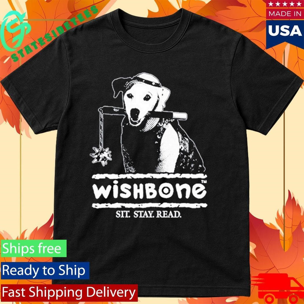 Farewell Transmission Wishbone Sit Stay Read Shirt Unisex , , , Long Sleeve Tee