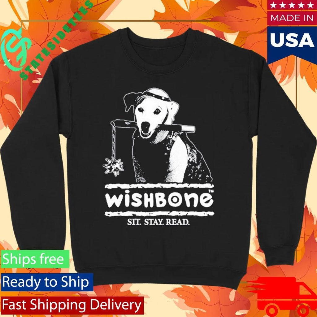Farewell Transmission Wishbone Sit Stay Read Shirt Unisex , , , Long Sleeve Tee
