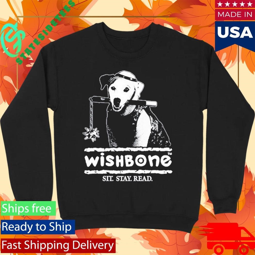 Farewell Transmission Wishbone Sit Stay Read Shirt Unisex , , , Long Sleeve Tee