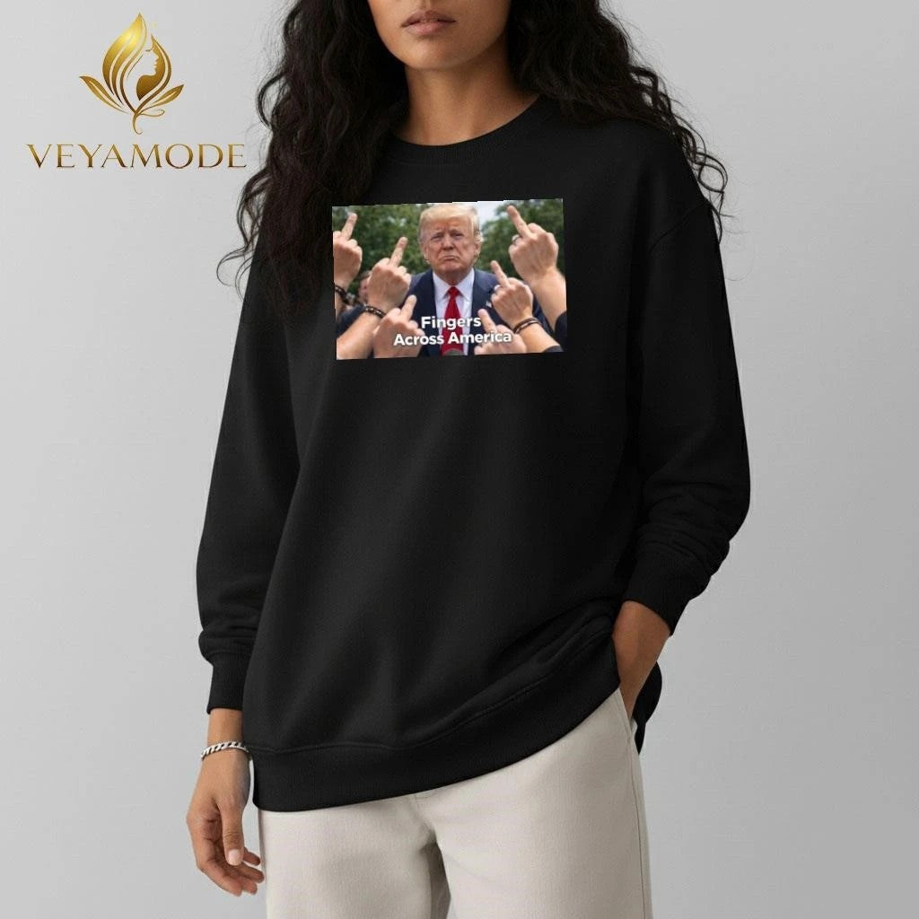 Fingers Across America Trump tee Unisex , , , Long Sleeve Tee