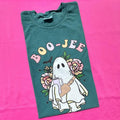 Floral BOO JEE Ghost Comfort Colors T-Shirts