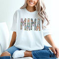 Floral Comfort Colors Mama Shirt Mom Shirt New Mom Flower Mama Mom Motherhood Shirt T-Shirts