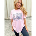 Floral USA Top T-Shirts