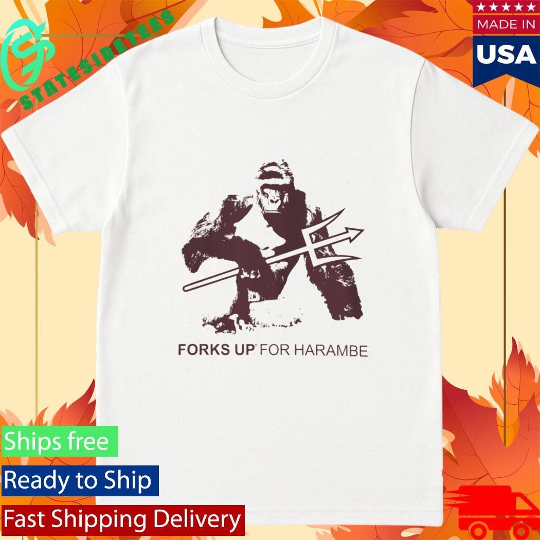 Forks Up For Harambe Shirt Unisex , , , Long Sleeve Tee