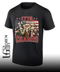 Founding Fathers 1776 National Champs Patriotic American history meme shirt