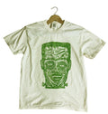 Frankenstein Hand Printed Woodcut Menswear Cotton Top Streetwear Casual T-Shirts