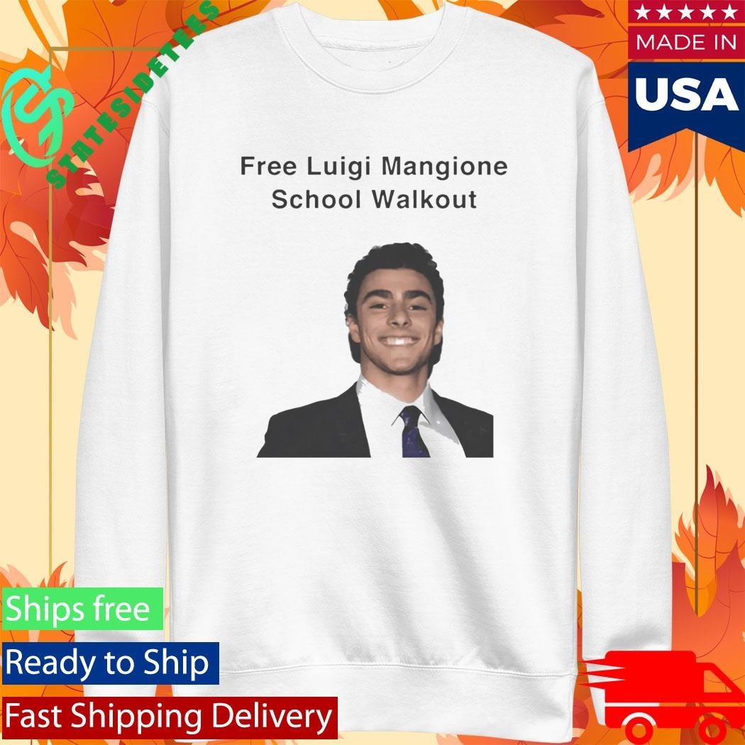 Free Luigi Mangione School Walkout Shirt Unisex , , , Long Sleeve Tee