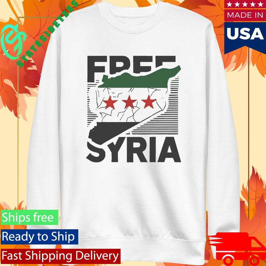 Free Syria Map Shirt Unisex , , , Long Sleeve Tee
