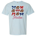 Freedom Footballs & Bows Comfort Colors T-Shirts