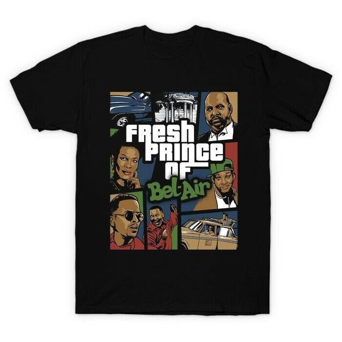 Fresh Prince Bel Air TV Character Street Vintage Shirt Designer Shirts T-Shirts
