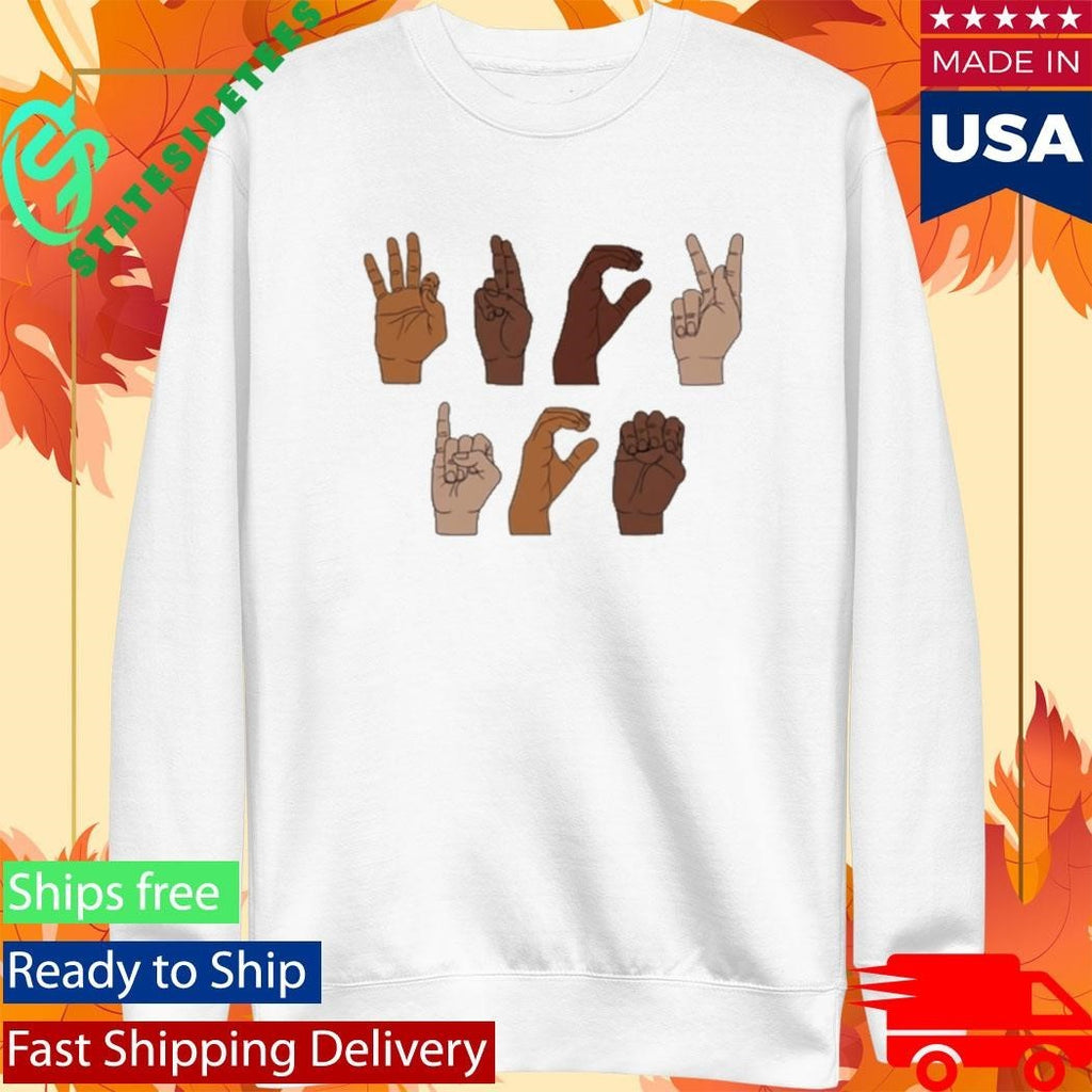 Fuck Ice Hand Sign Language Shirt Chinga La Migra Shirt Unisex , , , Long Sleeve Tee