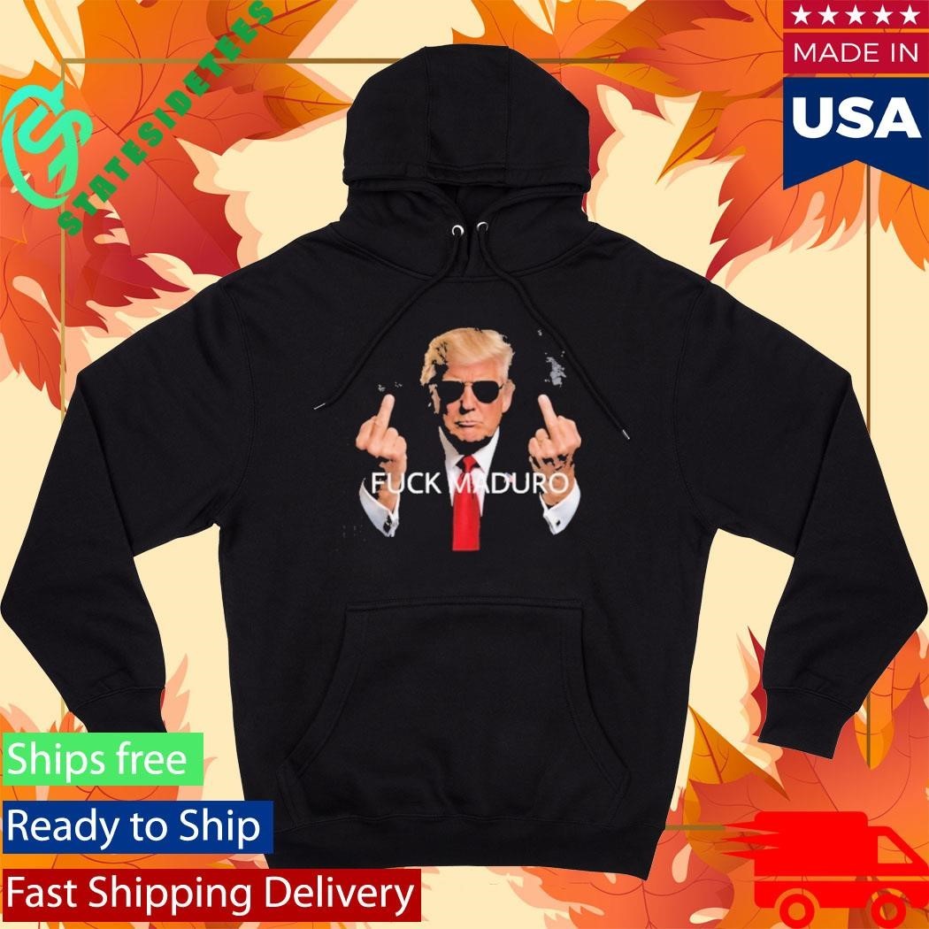 Fuck Maduro Donald Trump Middle Finger Shirt Unisex , , , Long Sleeve Tee