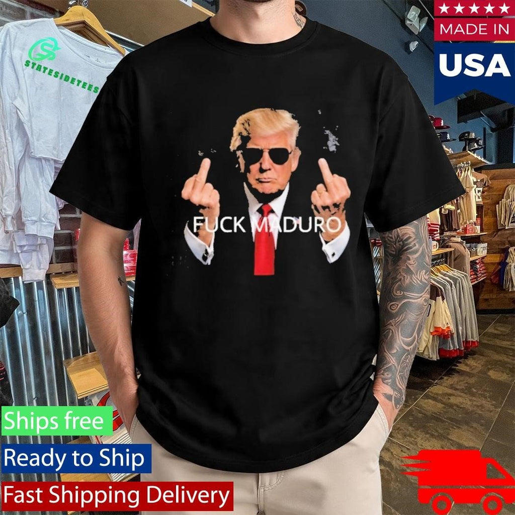 Fuck Maduro Donald Trump Middle Finger Shirt Unisex , , , Long Sleeve Tee