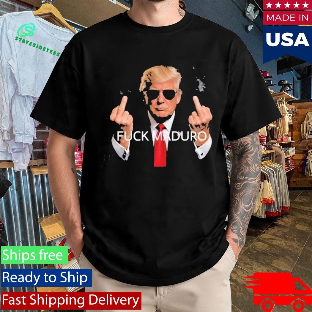 Fuck Maduro Donald Trump Middle Finger Shirt Unisex , , , Long Sleeve Tee