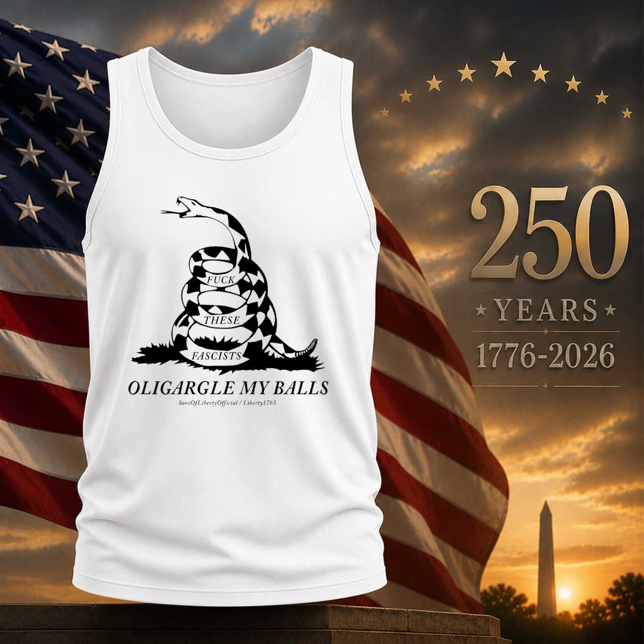 Fuck These Fascists Oligargle My Balls Gadsden Flag Shirt
