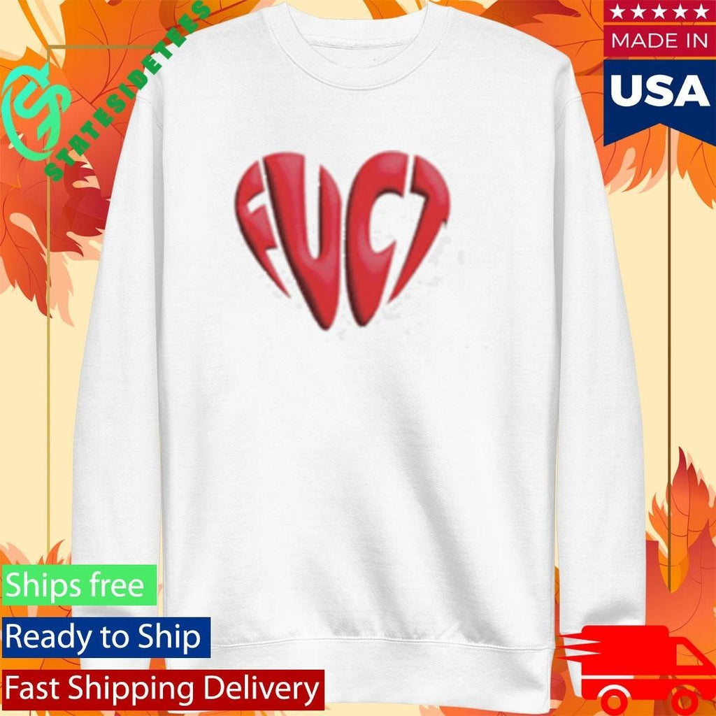 Fuct Heart Logo Shirt Unisex , , , Long Sleeve Tee