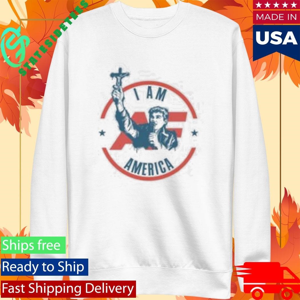 Fuentes America First Crucifix Shirt Unisex , , , Long Sleeve Tee