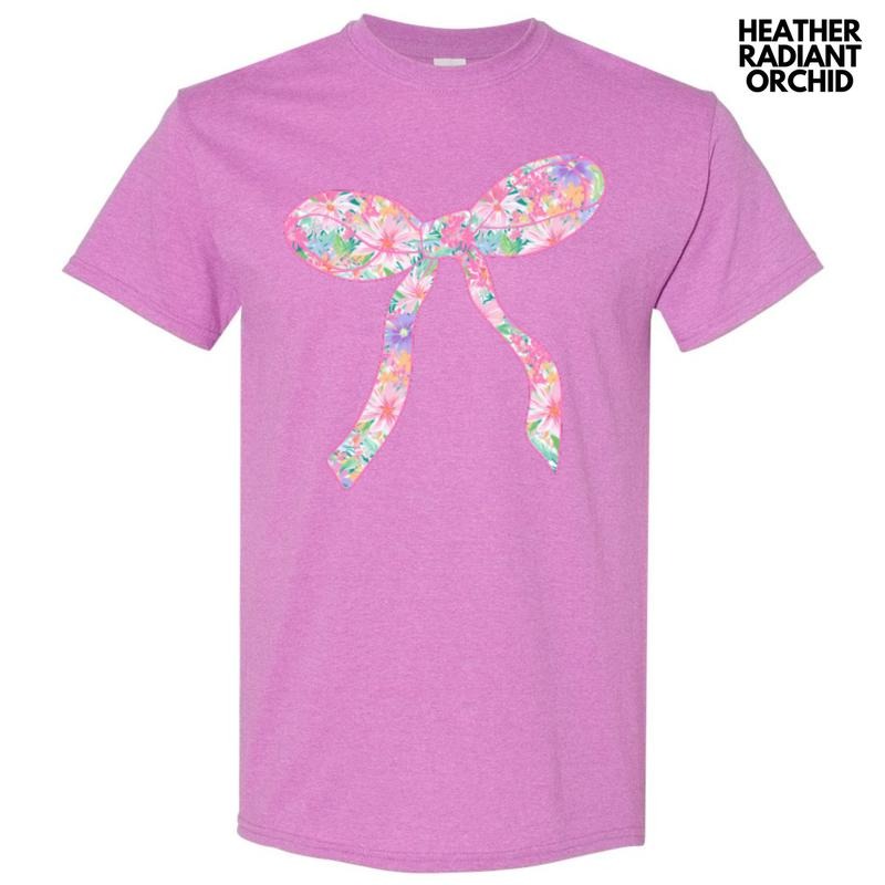 Fun Floral Bow Gildan Short Sleeve 'NLB' T-Shirts