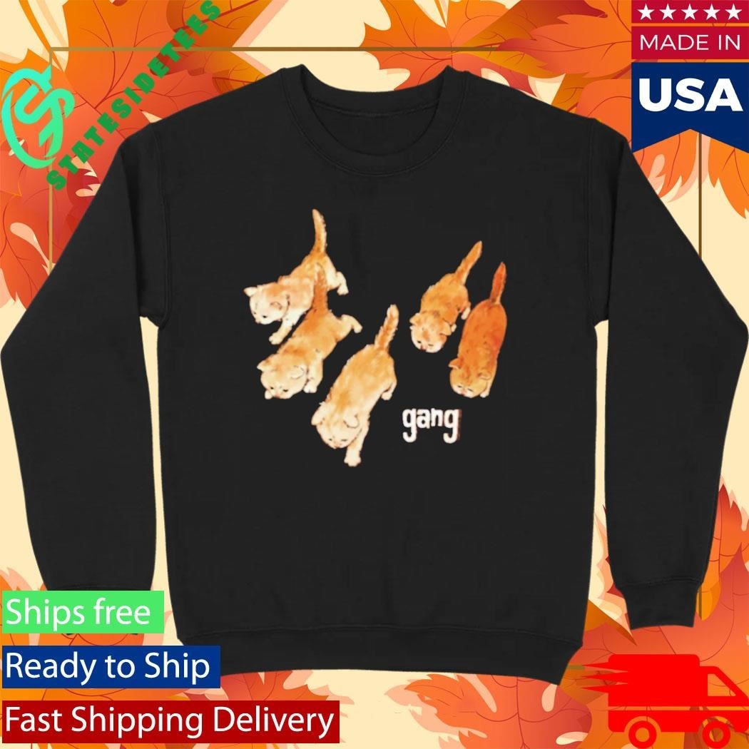 Funny Cat Gang Shirt Unisex , , , Long Sleeve Tee